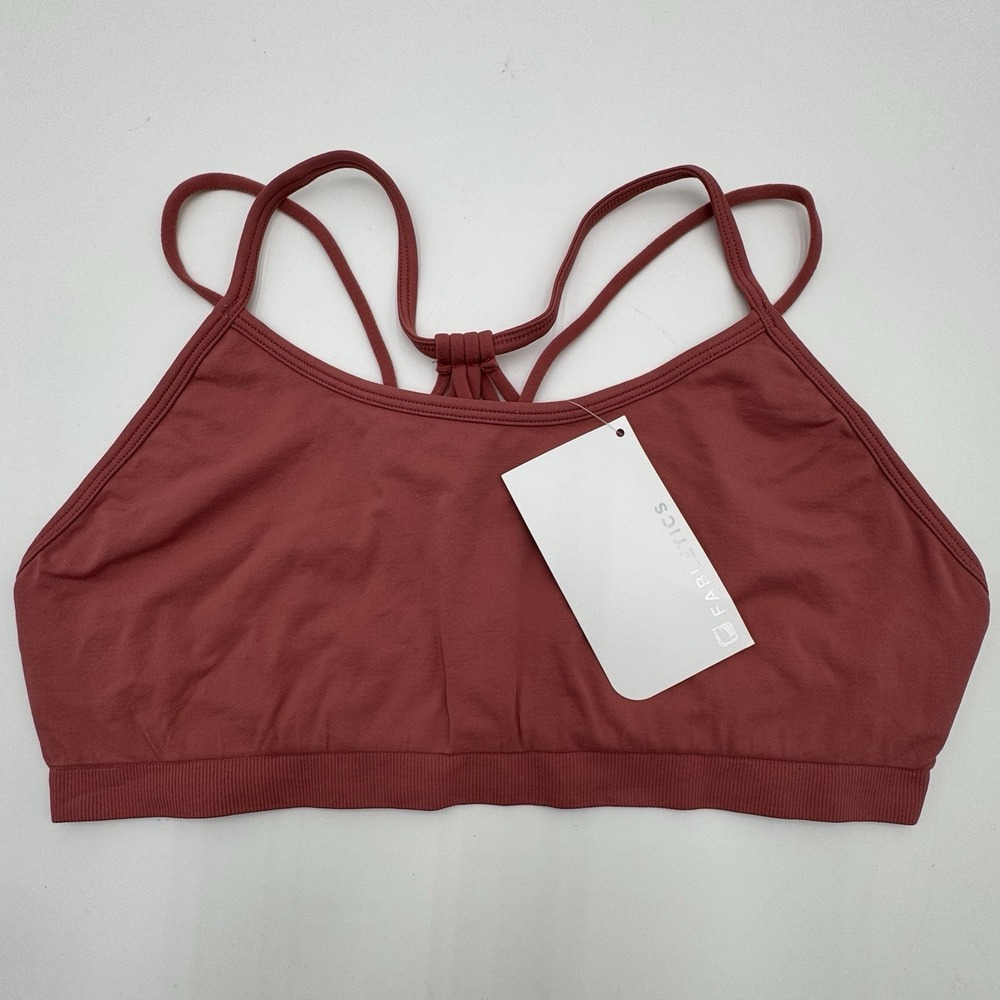 New Fabletics Dash Seamless Sports Bra Womens XL Smooth Multi-strap Halter Neck